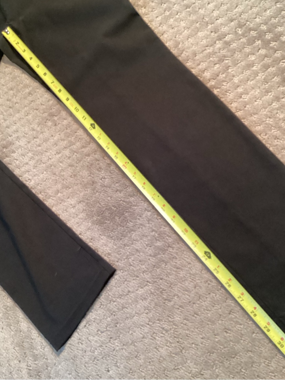 Anne Klein Black pull on pants,straight leg,stretch,logo tab, 30”L,9”rise,sz4 - Picture 6 of 13